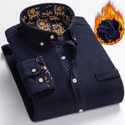 🔥Bestseller + 50% Rabatt! ✨ Herren Samtgewebe Hemd - Elegante Struktur mit Atmungsaktivem Tragekomfort für Business & Freizeit 🌟💼