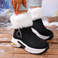 Plüschige, warme, höhenverstärkende Stiefeletten für Damen, ein Must-have für Herbst und Winter, modische, bequeme und vielseitige Schuhe🥰