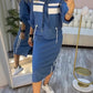 ❄️LETZTER TAG – 50 % RABATT 💖 Damen-Set aus Stehkragenjacke und Kleid