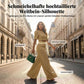 Elegantes Set: Crop-Top mit Puffärmeln & Hose mit weitem Bein