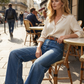 Beinverlängernde Wide-Leg Jeans