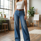 Beinverlängernde Wide-Leg Jeans