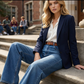 Beinverlängernde Wide-Leg Jeans