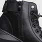 Schwarze Stiefel | Schwarze warme Lederstiefel