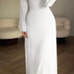 Bis zu 49 % Rabatt!!🌷Langärmliges, Lockeres Freizeitkleid mit Schlitz