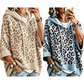 💞 Über 100.000 verkauft – der beliebteste Hit – jetzt zum halben Preis！Gestrickter Hoodie mit Leopardenmuster für Damen