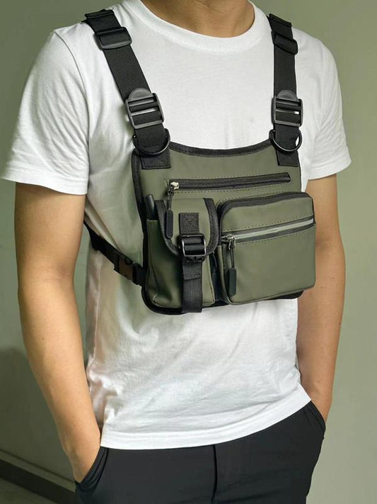 Multifunktionale taktische Brusttasche mit verstellbarem Reißverschluss