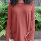 🎁Heißer Verkauf 49% RABATT⏳Langarm-Daumenloch-Pullover-Taschentunika🌹🌟
