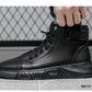 Schwarze Stiefel | Schwarze warme Lederstiefel