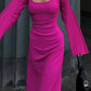 Bis zu 49 % Rabatt!!🌷Langärmliges, Lockeres Freizeitkleid mit Schlitz