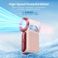 🌀Nur 13.99€ diesen Sommer!!!💨Mini-Handventilator mit LED-Anzeige –👍5-stufiger Turbo-Ventilator im Taschenformat.✨Über USB aufladbar, schnelle Kühlung für Reisen und beim Schminken. Das perfekte Geschenk.  Tragbare Kühlung