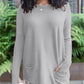 🎁Heißer Verkauf 49% RABATT⏳Langarm-Daumenloch-Pullover-Taschentunika🌹🌟