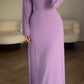 Bis zu 49 % Rabatt!!🌷Langärmliges, Lockeres Freizeitkleid mit Schlitz