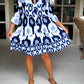 Geflecktes Plissee-Kleid