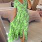 🌷Neuheiten im Frühjahr 2026 🌷Kleid mit Blumendruck und V-Ausschnitt