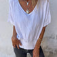 🔥Sommer-Hot-Sale 49% Rabatt🔥Bequemes tailliertes T-Shirt mit V-Ausschnitt