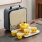 🍵Mit 4 Tassen und Reisetasche 🛍️ 2024 neuer Teebereiter mit 360°-Drehung