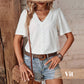 🎁 Hot Sale 49% RABATT ⏳ Neue Damen-Bluse mit kurzen Ärmeln 🔥 Oster-Rabattaktion!
