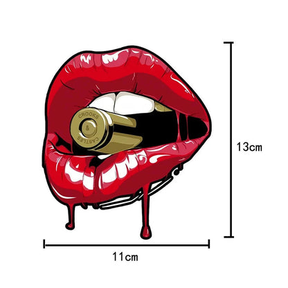 Bullet & Lip Pattern Aufkleber für Auto