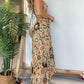 50 % RABATT🌟Sexy langes Kleid mit Spaghettiträgern und Blumenmuster für Damen