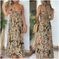 50 % RABATT🌟Sexy langes Kleid mit Spaghettiträgern und Blumenmuster für Damen