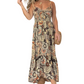 50 % RABATT🌟Sexy langes Kleid mit Spaghettiträgern und Blumenmuster für Damen
