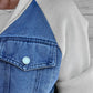 Neue modische kreative Denim-Spleißjacke für Damen