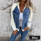 Neue modische kreative Denim-Spleißjacke für Damen