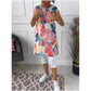 💕60%  RABATT - Lockeres knielanges Kleid mit Schmetterlingsdruck