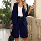 ⌛ Nur solange Vorrat reicht – danach regulärer Preis! Elegantes Set aus Leinenshorts und Blazer für Damen