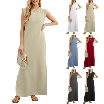 🔥Sonderverkauf🔥 Damen Lockeres, Geteiltes, Faltenfreies Langarmkleid