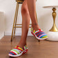 🎁Kostenlose Lieferung⏳Stilvolle, bequeme Rundkappe Streifen Leinenschuhe