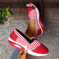 🎁Kostenlose Lieferung⏳Stilvolle, bequeme Rundkappe Streifen Leinenschuhe