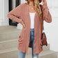 🍂Frühherbst-Specials 50% RABATT🥰Lässiger langärmeliger Strickmantel für Damen mit offener Vorderseite
