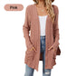 🍂Frühherbst-Specials 50% RABATT🥰Lässiger langärmeliger Strickmantel für Damen mit offener Vorderseite