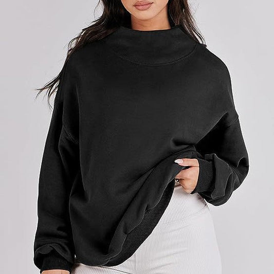 49% RABATT✨Pullover-Sweatshirt mit Rollkragen und langen Ärmeln für Damen