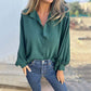 Elegantes einfarbiges Button-Up-Hemd für Damen