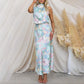 ✨Bis zu 61% RABATT✨Love In The Garden Floral Halter Neck Elastische Taille Maxi Kleid