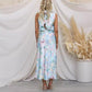 ✨Bis zu 61% RABATT✨Love In The Garden Floral Halter Neck Elastische Taille Maxi Kleid