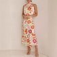 ✨Bis zu 61% RABATT✨Love In The Garden Floral Halter Neck Elastische Taille Maxi Kleid