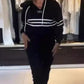 🌟2025 Neues Design🌟Set aus gestreiftem Kapuzenpullover und Hose für Damen💖