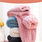 Das beste Geschenk! Thermische und bequeme Pyjamahose aus Kunstplüsch für Damen