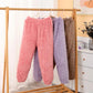 Das beste Geschenk! Thermische und bequeme Pyjamahose aus Kunstplüsch für Damen