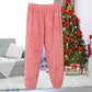 Das beste Geschenk! Thermische und bequeme Pyjamahose aus Kunstplüsch für Damen