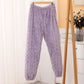 Das beste Geschenk! Thermische und bequeme Pyjamahose aus Kunstplüsch für Damen