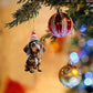 Lustiges Dackel-Autohängeornament für Weihnachten