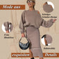 🍂Damen-Set mit Sweatshirt mit schrägen Schultern und ärmellosem Kleid💕