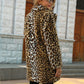 Women's Fashionable Leopard Lapel Faux Fur Winter Coat