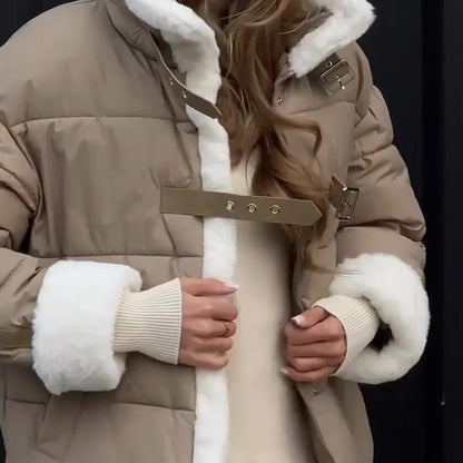 Dicke, warme, kurze Spleißjacke für Damen