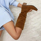 Modische und bequeme kniehohe Stiefel mit Blockabsatz